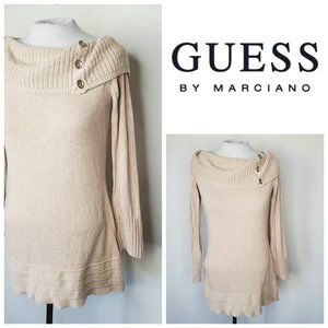 GUESS Wool Cowl Neck Camel Sweater
